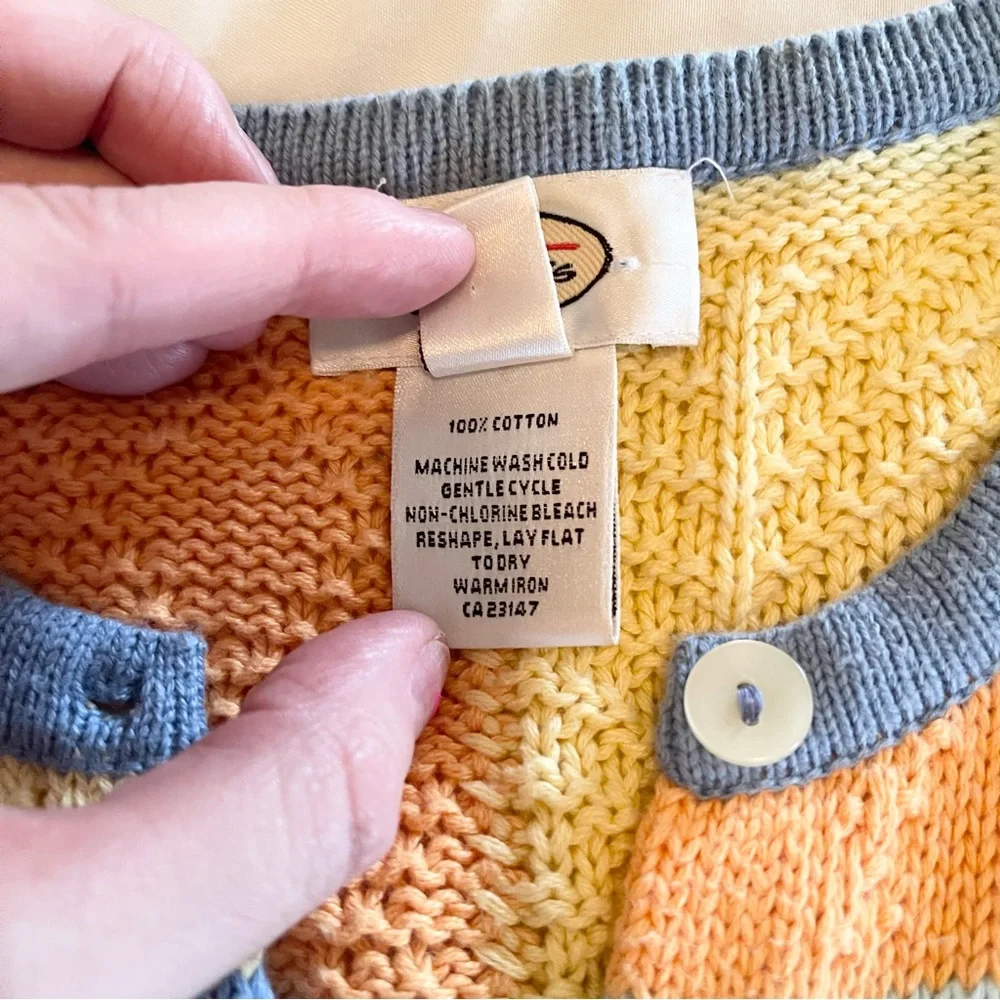 Talbots Multicolor Patchwork Cardigan - Picture 12 of 12